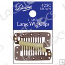 Wig Clip Brown (Large 2 PK)